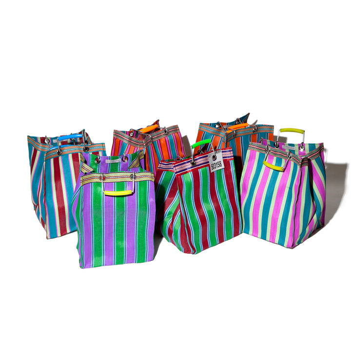 recycled plastic stripe bag rectangle d30 by puebco 503219 12