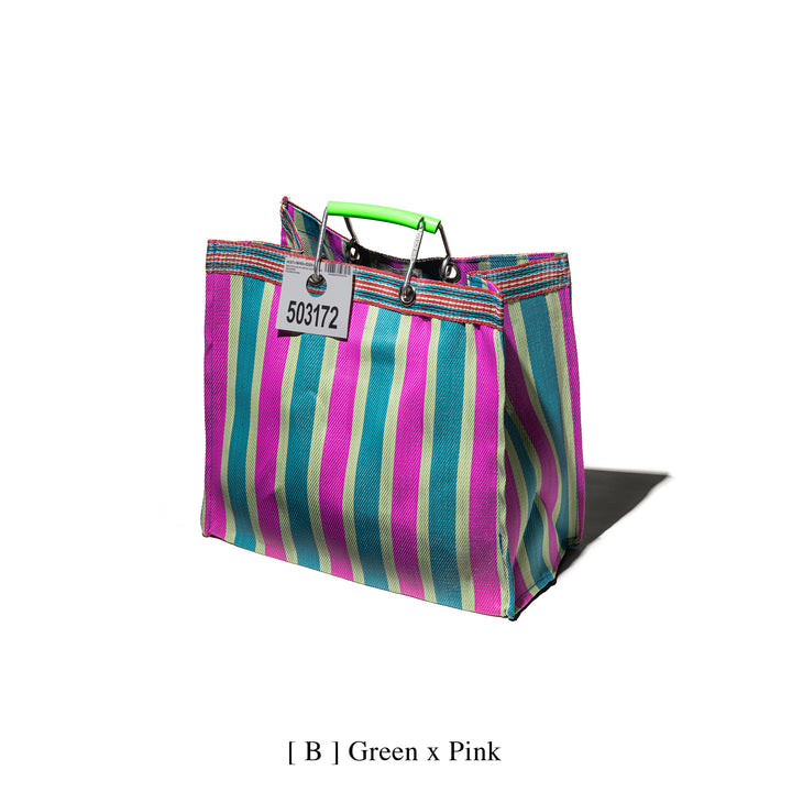 recycled plastic stripe bag square by puebco 503271 3