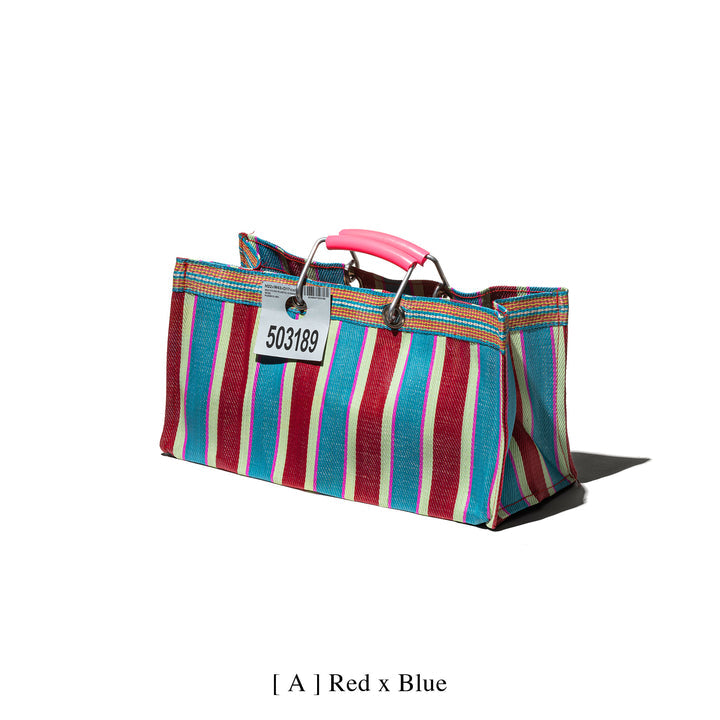 recycled plastic stripe bag wide by puebco 503394 2