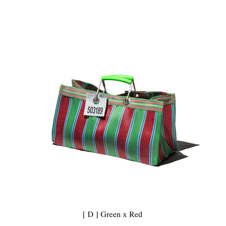 recycled plastic stripe bag wide by puebco 503394 5