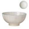 Medium Kiri Porcelain Bowl in Grey W/ Blue Trim design by Torre & Tagus