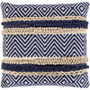 Avalon AAN-001 Hand Woven Square Pillow in Beige & Navy by Surya