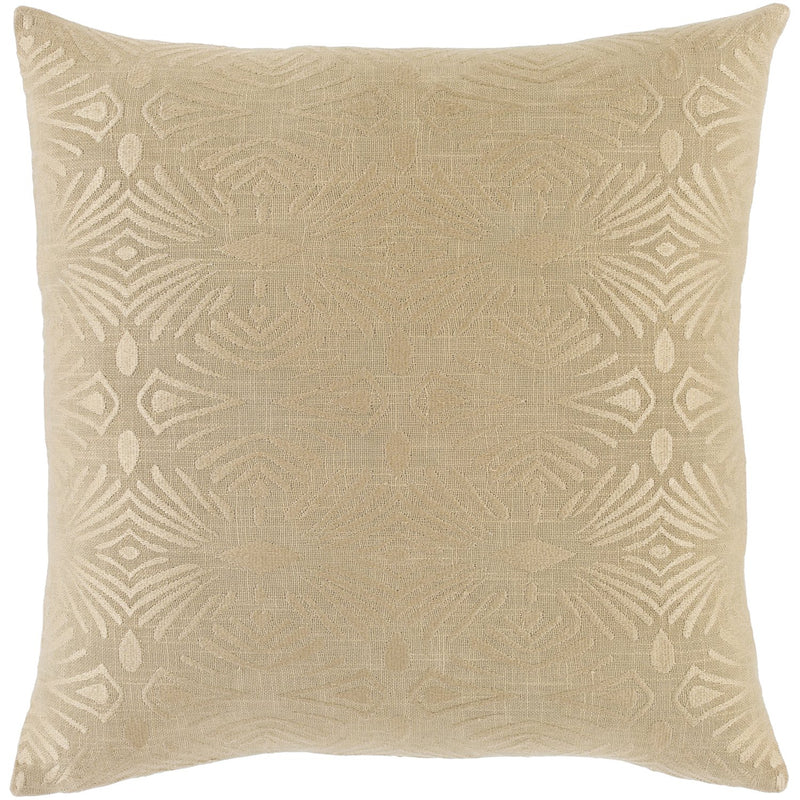 Accra ACA-001 Woven Square Pillow in Khaki & Wheat by Surya