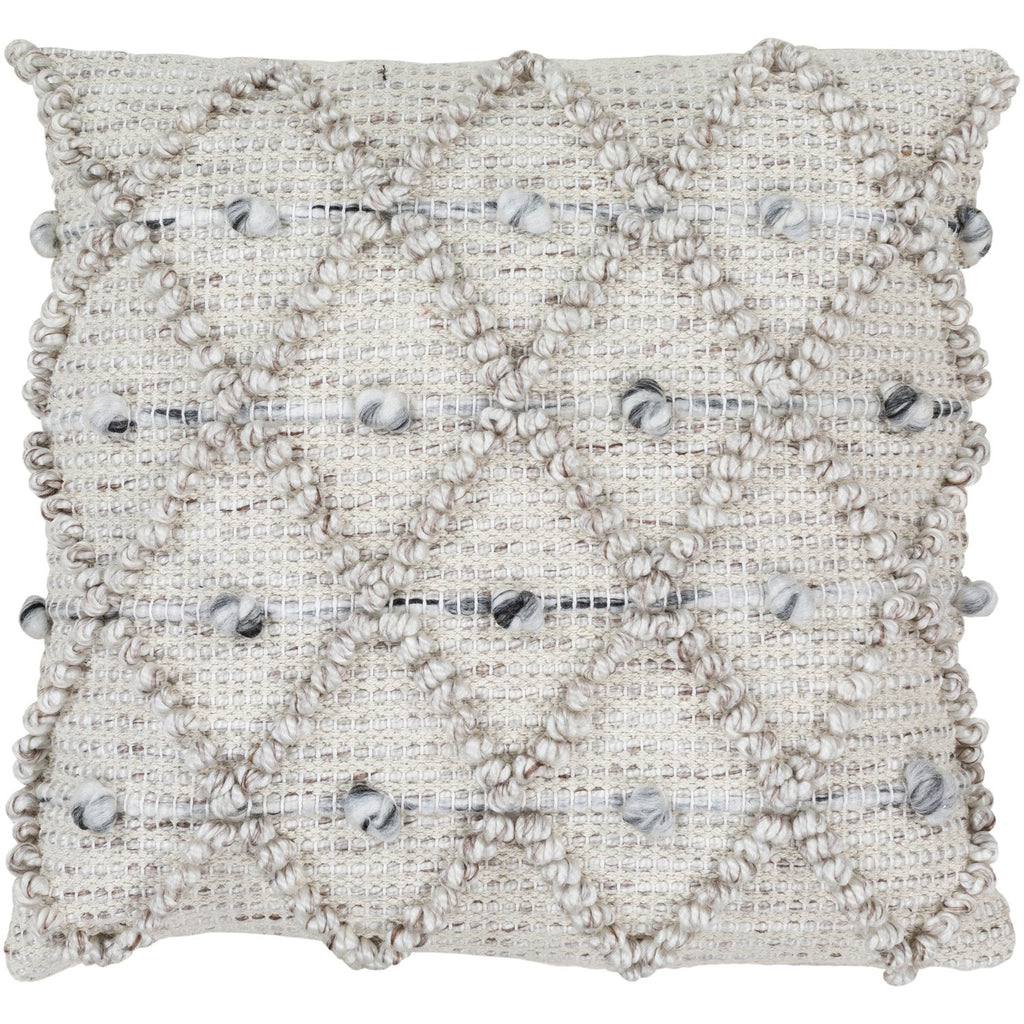Anders ADR-001 Hand Woven Pillow in Cream & Light Gray by Surya