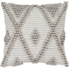 Anders ADR-005 Hand Woven Square Pillow in Cream & Khaki by Surya