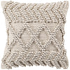 Anders ADR-008 Hand Woven Square Pillow in Light Gray & Khaki by Surya