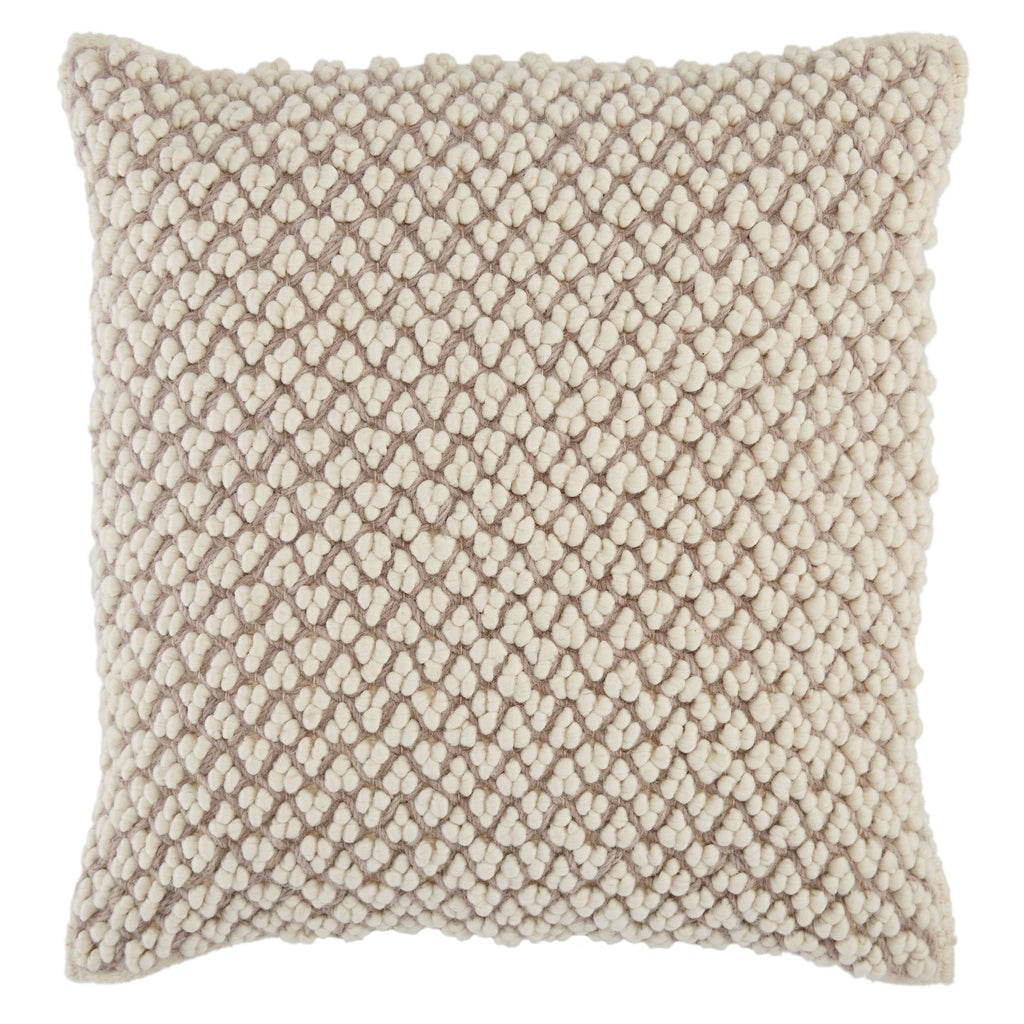 Madur Textured Pillow in Light Taupe by Jaipur Living