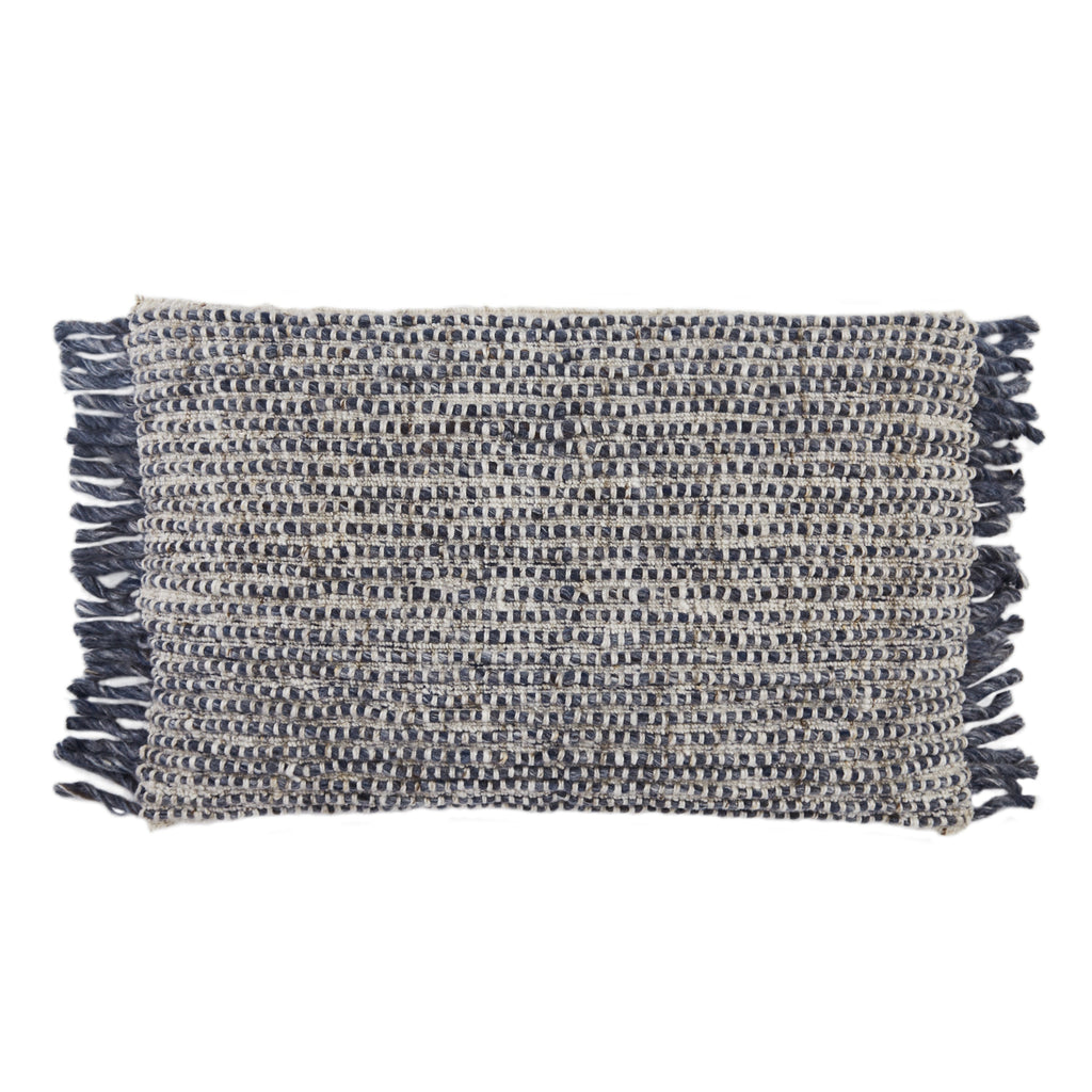 Honaz Textured Pillow in Navy & Ivory by Jaipur Living