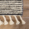 Alpine Hand-Knotted Stripe White & Gray Area Rug
