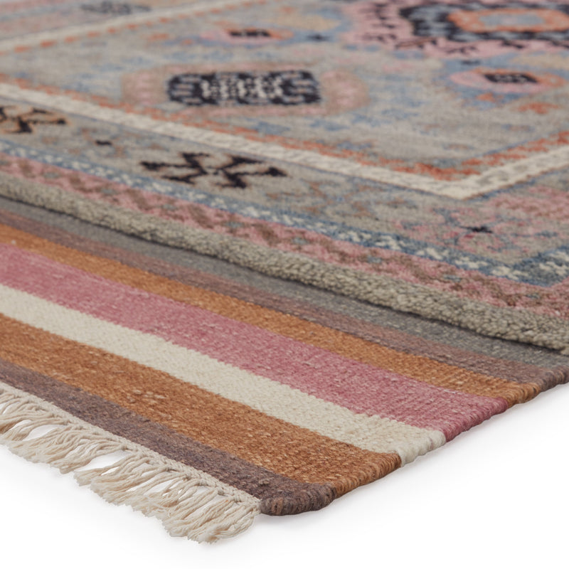 Asena Clovelly Reversible Hand Knotted Taupe & Multicolor Rug 2