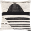 Banksia BKA-001 Hand Woven Square Pillow in Beige & Black by Surya
