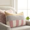 Brickel BKL-002 Knitted Lumbar Pillow in Cream & Medium Gray by Surya