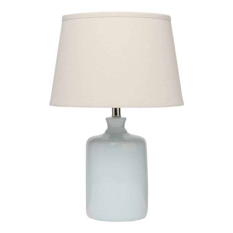 Light Blue Milk Jug Table Lamp with Tapered Shade