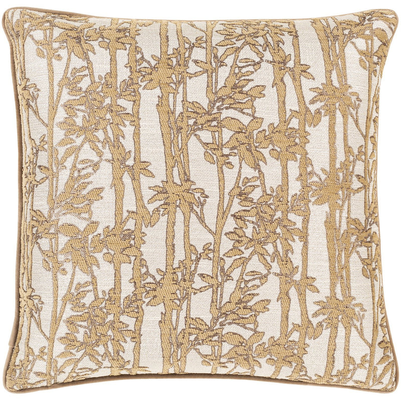 Biming BMG-002 Woven Pillow in Tan & Ivory by Surya