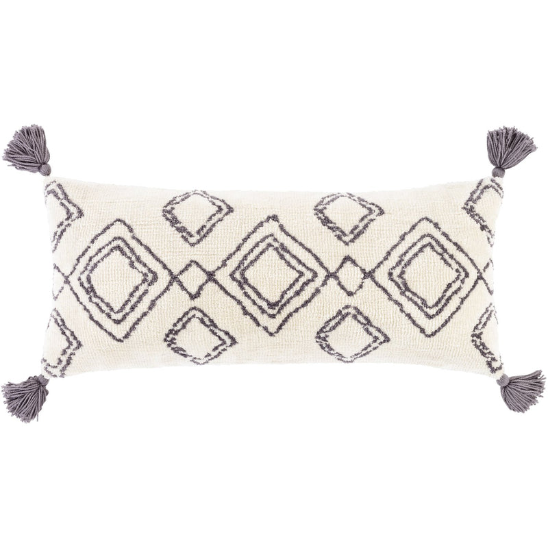 Braith BRH-004 Woven Pillow in Cream & Charcoal by Surya