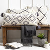 Braith BRH-005 Woven Pillow in Cream & Charcoal by Surya