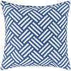 Basketweave BW-001 Woven Pillow in Ivory & Navy by Surya
