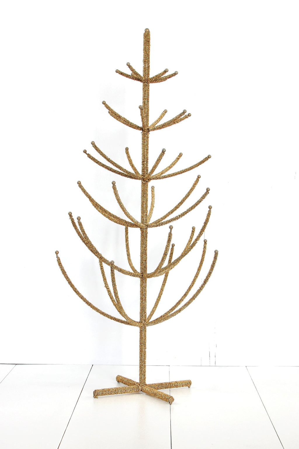 Beaded Tree Large in Gold Holiday Decor by Cody Foster & Co.