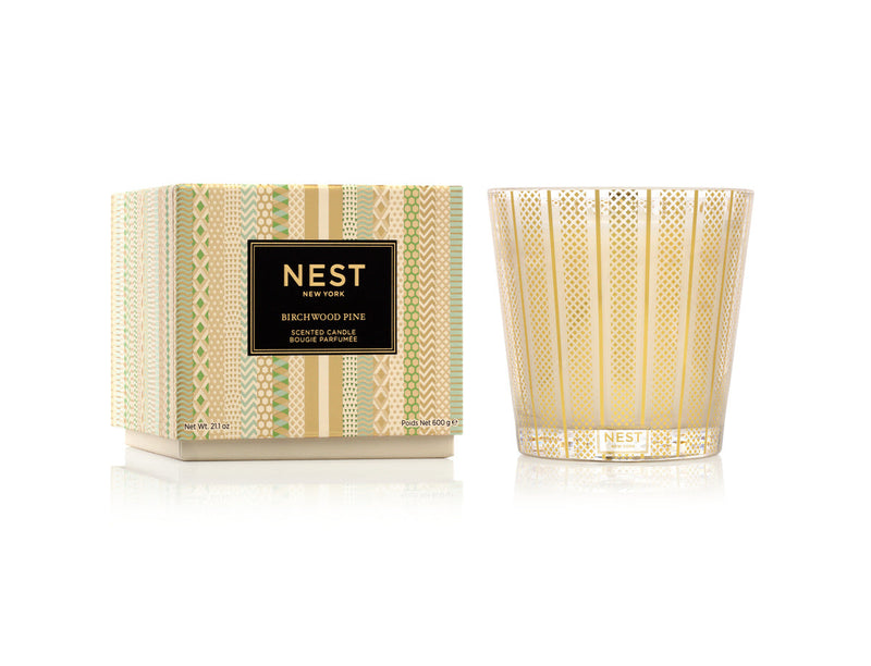 birchwood pine 3 wick candle design by nest fragrances 1