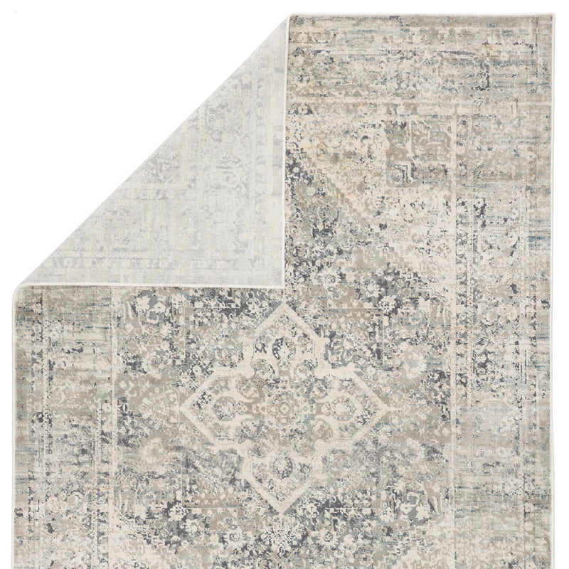 kiev medallion rug in light gray gargoyle design by jaipur 3