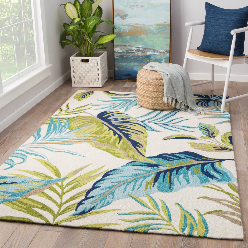 fraise indoor outdoor floral blue green area rug by jaipur living 2
