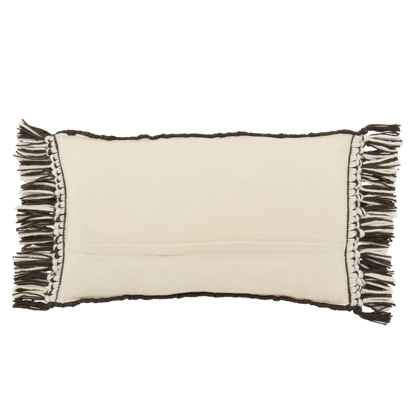 Chesa Perdita Indoor/Outdoor Black & Ivory Pillow 2