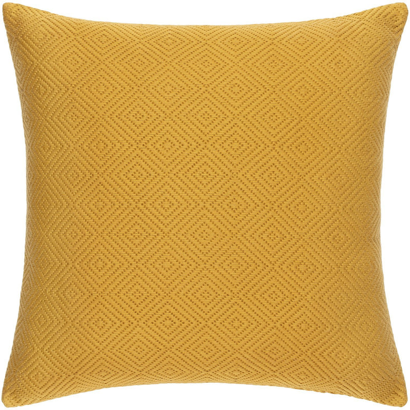 Camilla CIL-001 Hand Woven Square Pillow in Mustard & Camel by Surya