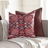 Chloe CLE-002 Woven Square Pillow Bright Red & White by Surya