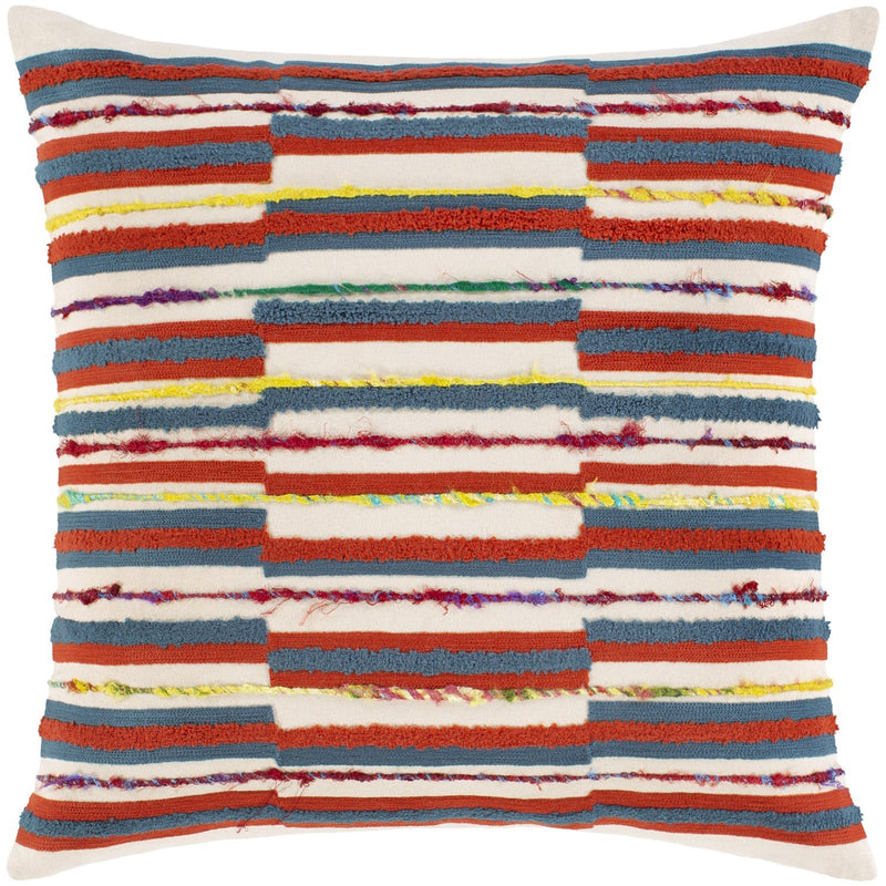 Callie CLI-003 Woven Square Pillow in Burnt Orange & Butter by Surya