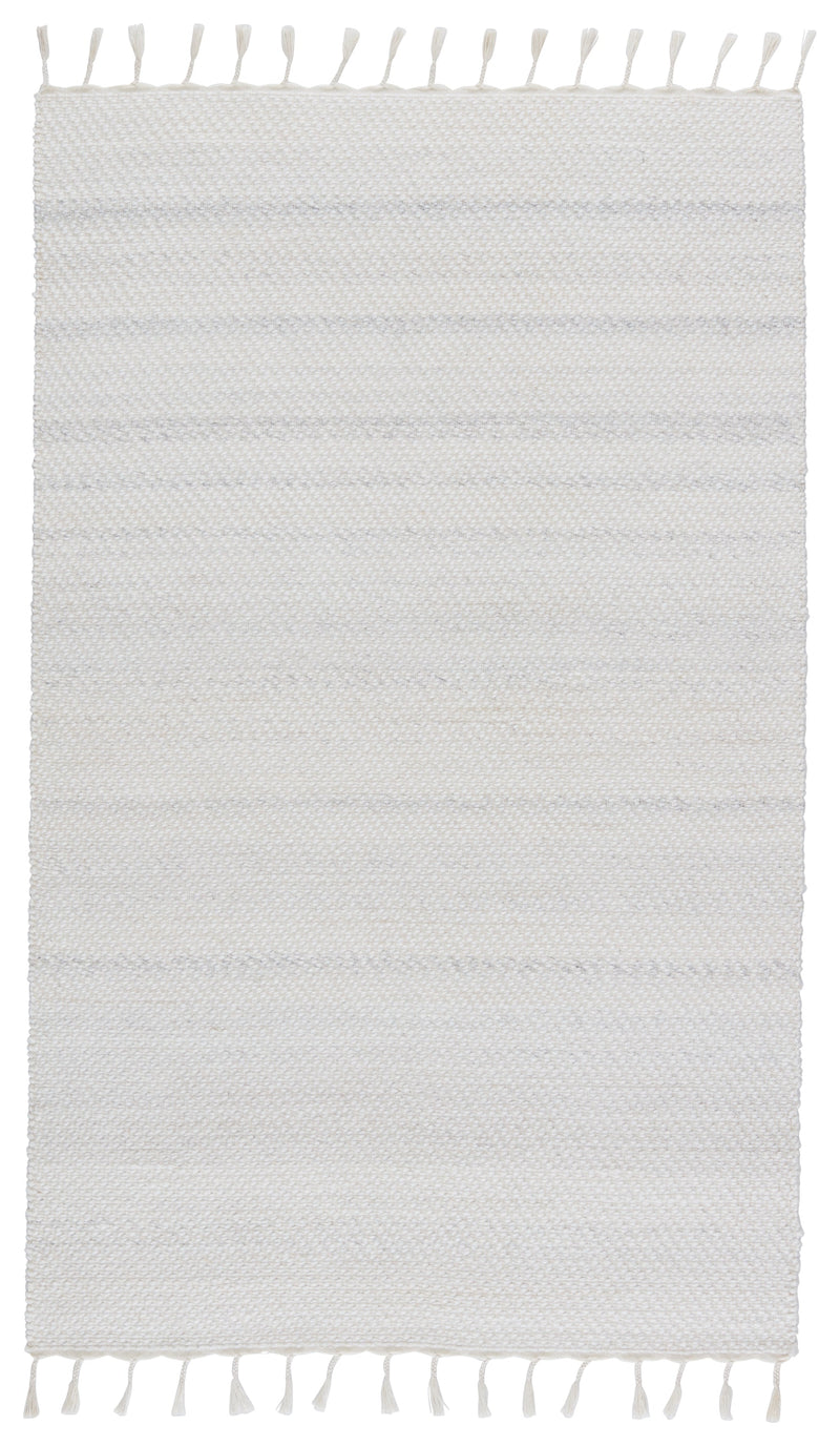 Encanto Indoor/Outdoor Solid White & Light Grey Rug by Jaipur Living