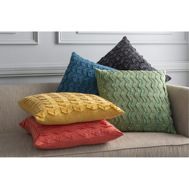 Caprio CPR-005 Woven Pillow in Bright Yellow by Surya