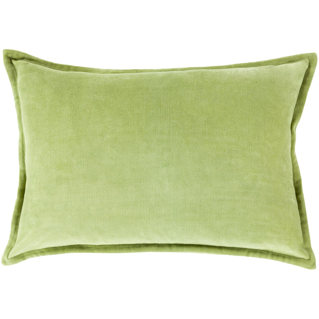 Cotton Velvet CV-001 Velvet Pillow in Grass Green by Surya