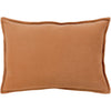Cotton Velvet CV-002 Velvet Pillow in Burnt Orange & Camel by Surya