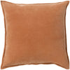 Cotton Velvet Pillow in Burnt Orange