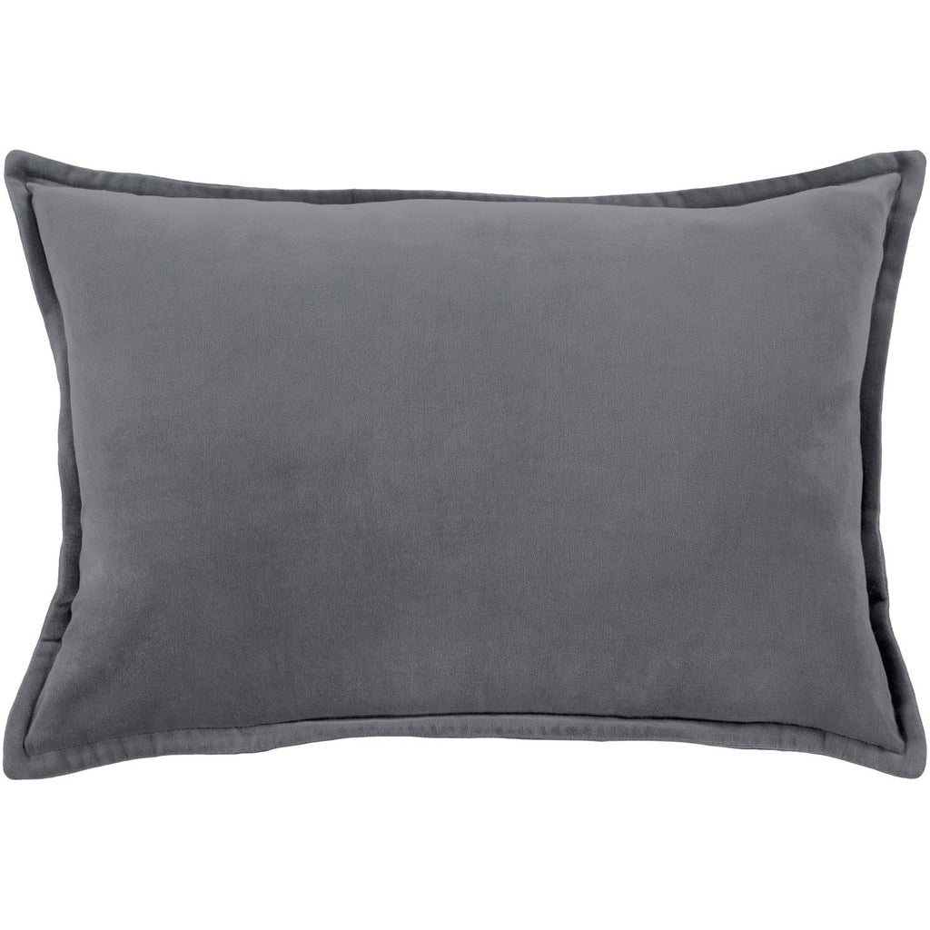 Cotton Velvet CV-003 Velvet Pillow in Charcoal by Surya