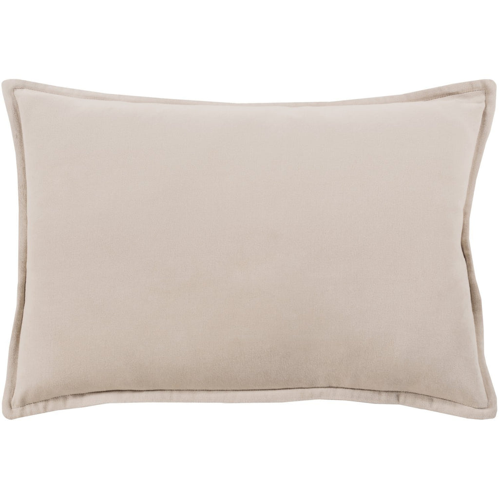 Cotton Velvet CV-005 Velvet Pillow in Beige by Surya