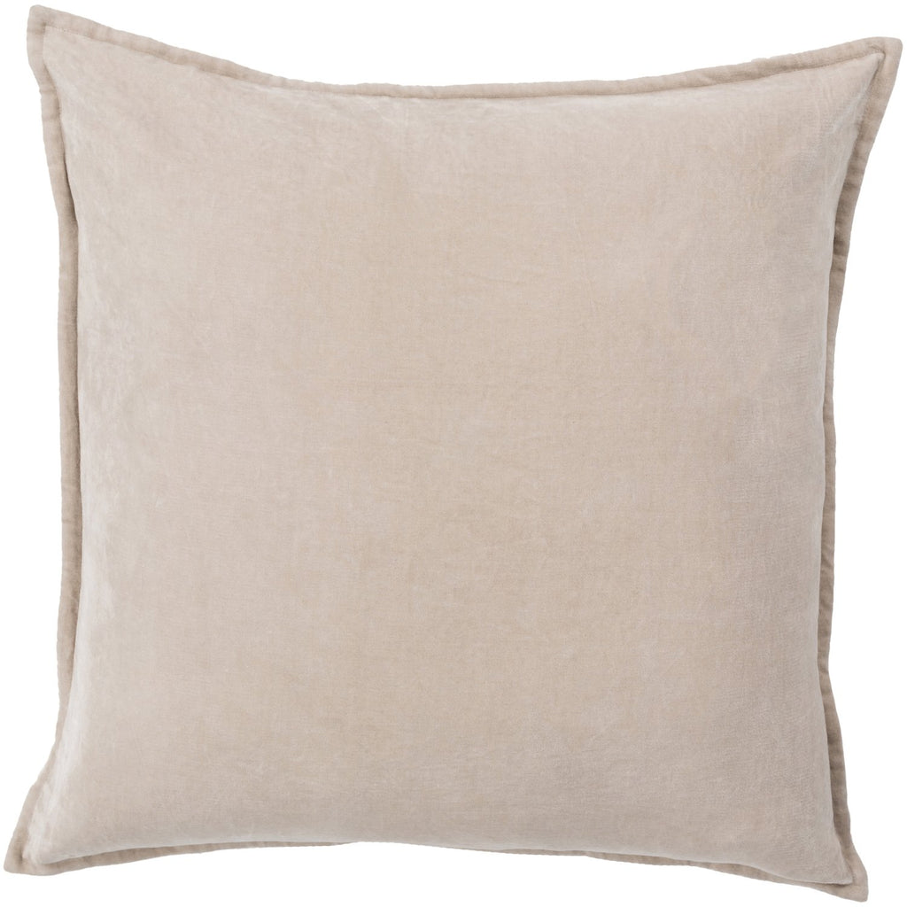 Cotton Velvet Velvet Pillow in Taupe
