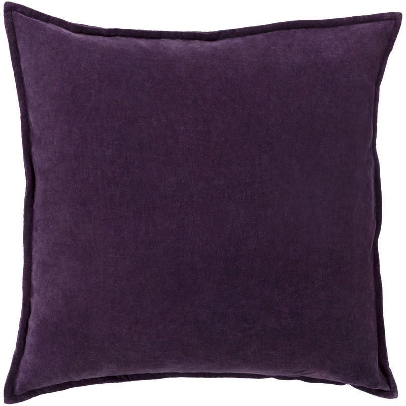 Cotton Velvet Pillow in Dark Purple