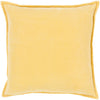 Cotton Velvet Pillow in Bright Yellow