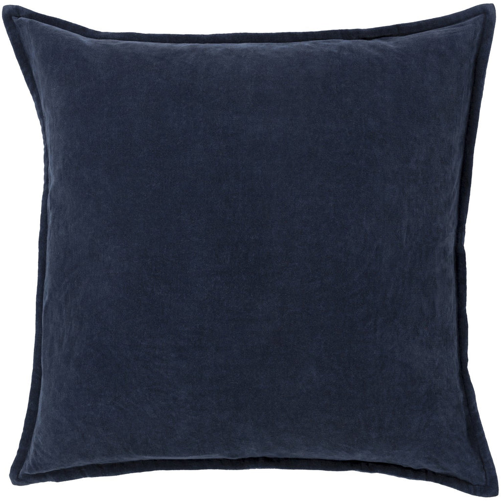 Cotton Velvet Pillow in Charcoal