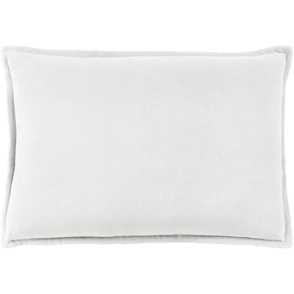 Cotton Velvet CV-013 Velvet Pillow in Medium Gray by Surya