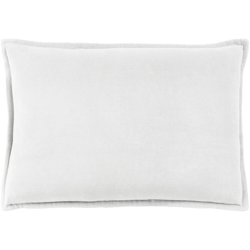 Cotton Velvet CV-013 Velvet Pillow in Medium Gray by Surya