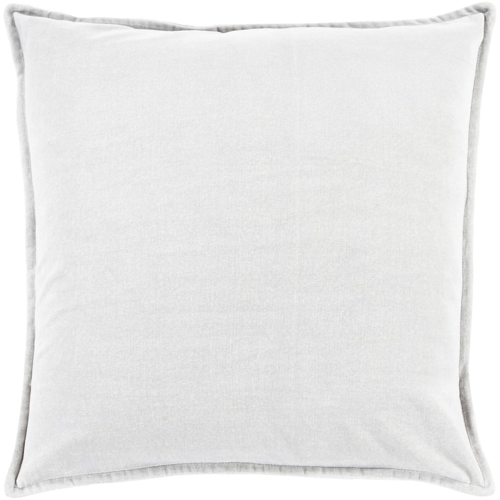 Cotton Velvet Velvet Pillow in Medium Gray
