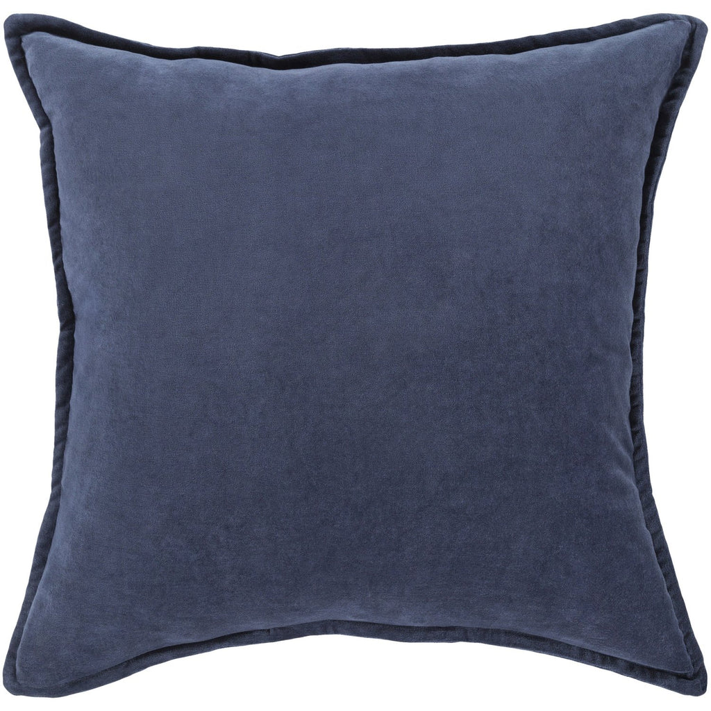 Cotton Velvet Velvet Pillow in Navy