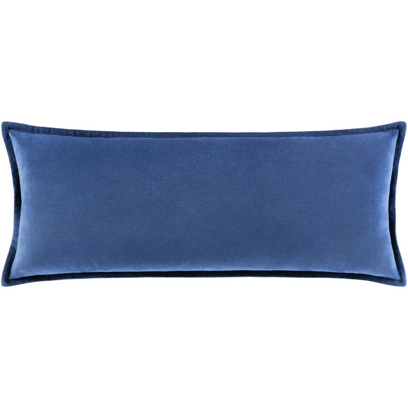 Cotton Velvet CV-035 Lumbar Pillow in Navy by Surya