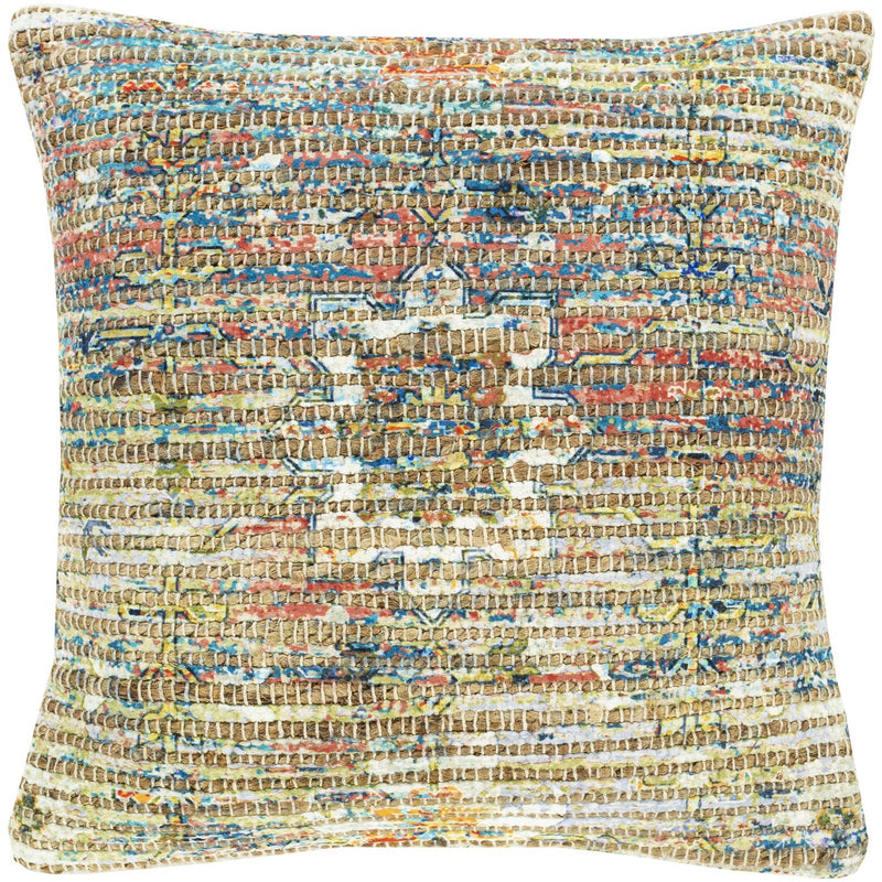 Coventry CVN-003 Woven Pillow in Saffron & Bright Blue by Surya