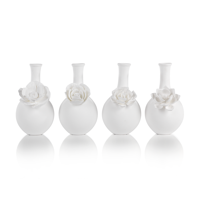 Cameo Long Neck Porcelain Bud Vase by Panorama City
