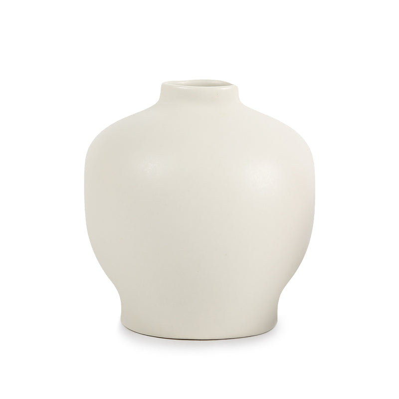 Ceramic Blossom Vase, Wide in Various Colors
