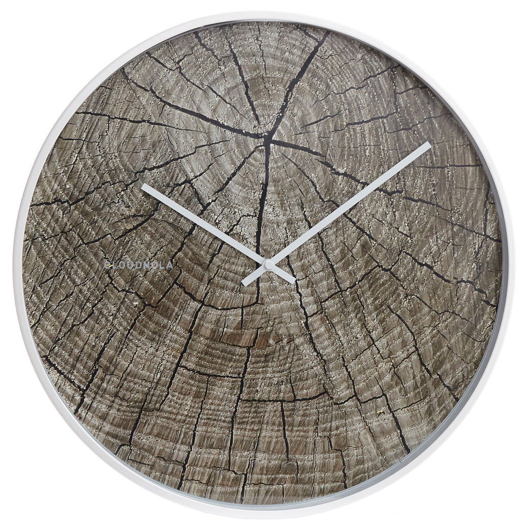 Structure Wood Wall Clock