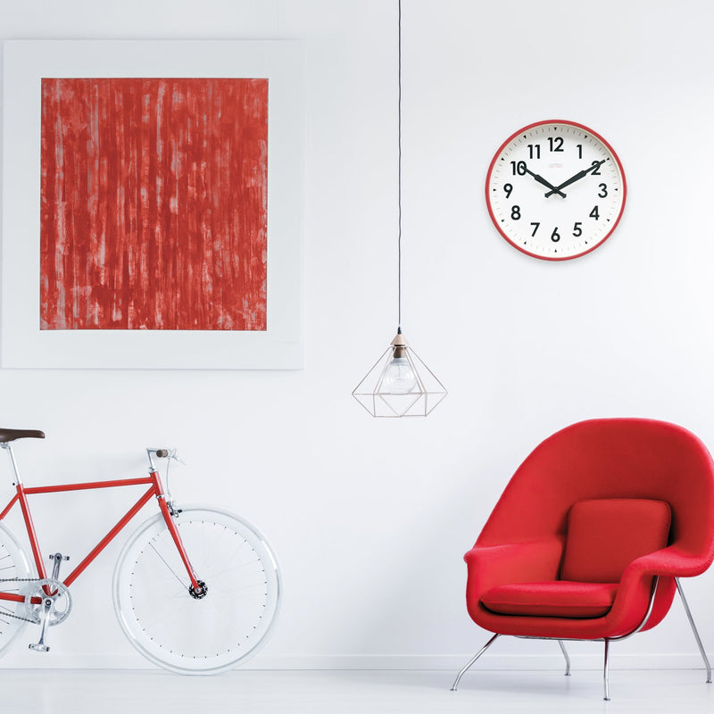 Factory Red Numbers Clock
